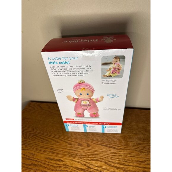 fisher price Baby First 1st Doll Stuffed Huggable Plush Pink Lovey new in box - Picture 2 of 2